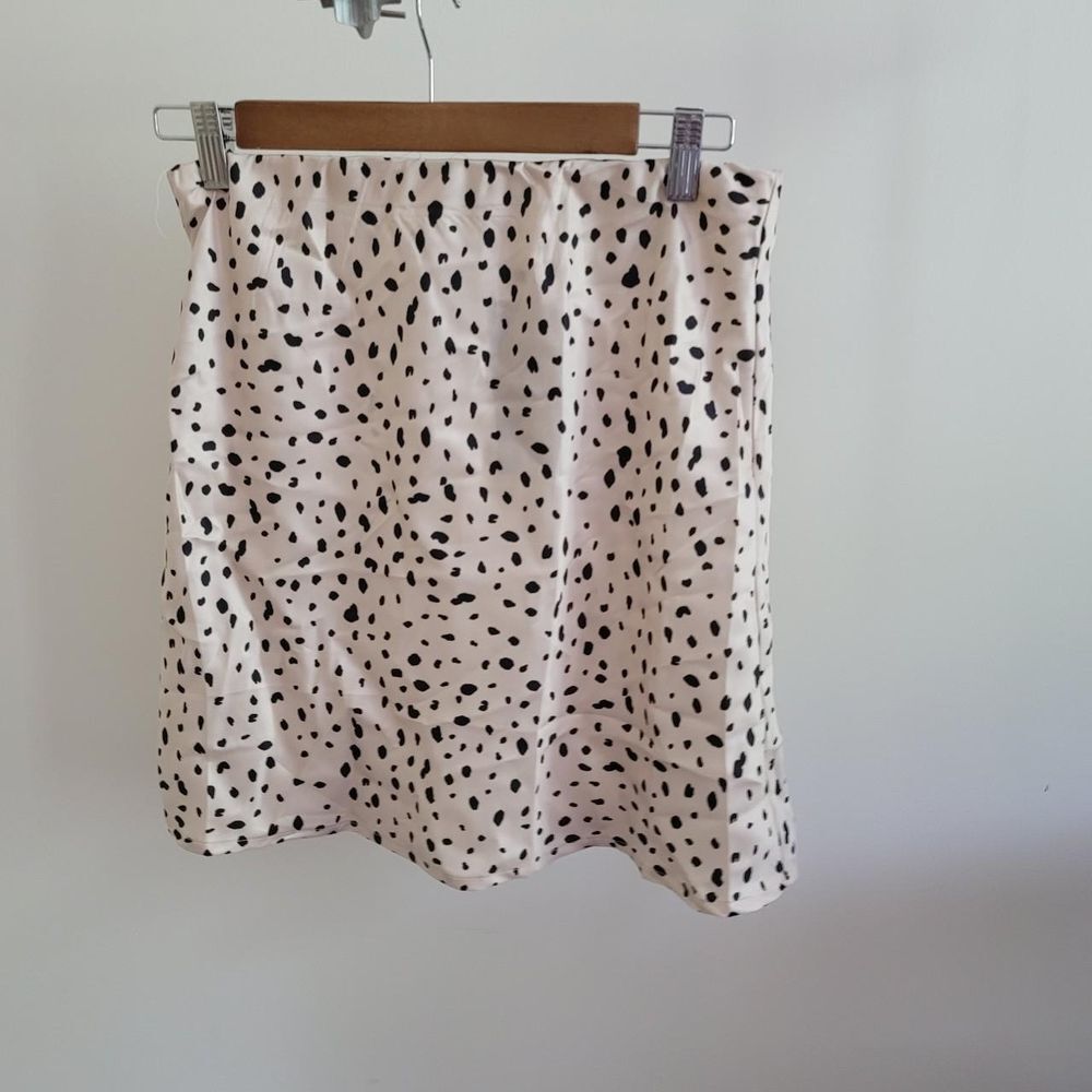 Dalmatian Satin High Waisted Mini Skirt